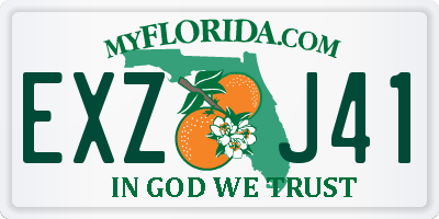 FL license plate EXZJ41
