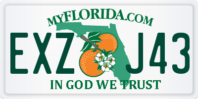 FL license plate EXZJ43