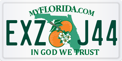 FL license plate EXZJ44