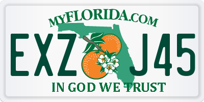 FL license plate EXZJ45