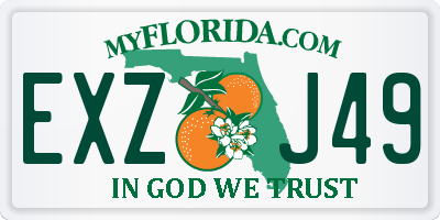 FL license plate EXZJ49
