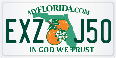 FL license plate EXZJ50