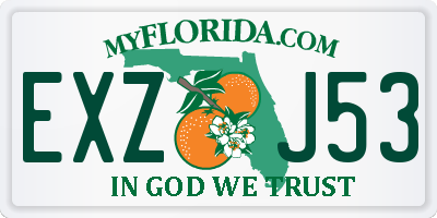 FL license plate EXZJ53