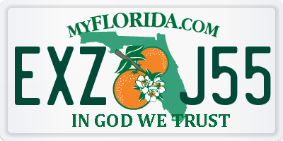 FL license plate EXZJ55