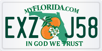 FL license plate EXZJ58