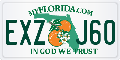 FL license plate EXZJ60