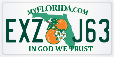 FL license plate EXZJ63
