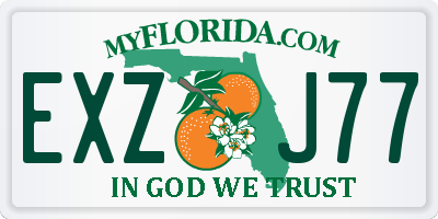 FL license plate EXZJ77