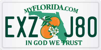 FL license plate EXZJ80