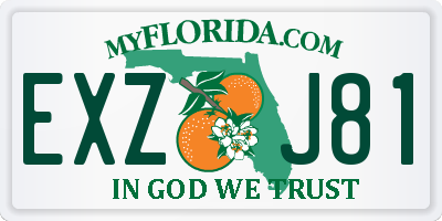 FL license plate EXZJ81