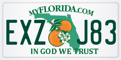 FL license plate EXZJ83