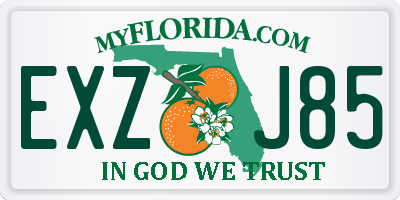 FL license plate EXZJ85