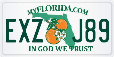 FL license plate EXZJ89