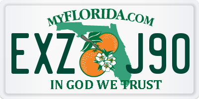 FL license plate EXZJ90