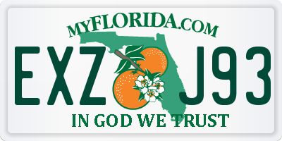 FL license plate EXZJ93