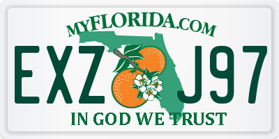 FL license plate EXZJ97