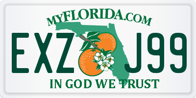 FL license plate EXZJ99