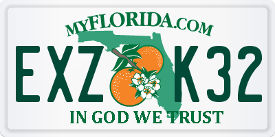 FL license plate EXZK32