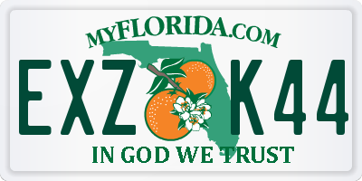 FL license plate EXZK44