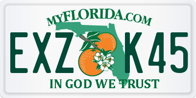 FL license plate EXZK45