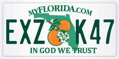 FL license plate EXZK47