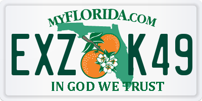 FL license plate EXZK49
