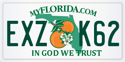 FL license plate EXZK62