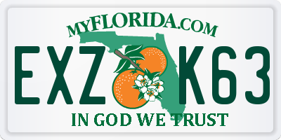 FL license plate EXZK63