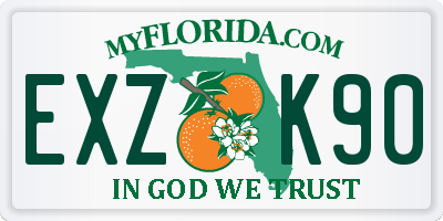 FL license plate EXZK90