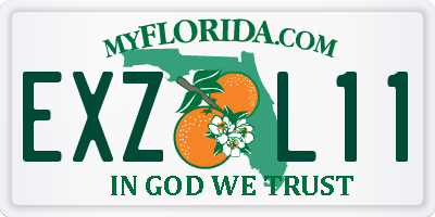 FL license plate EXZL11