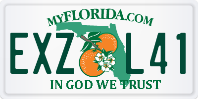 FL license plate EXZL41