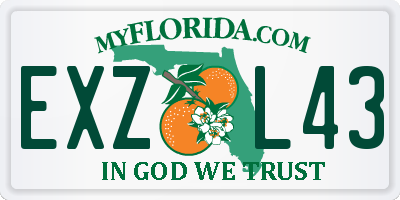 FL license plate EXZL43