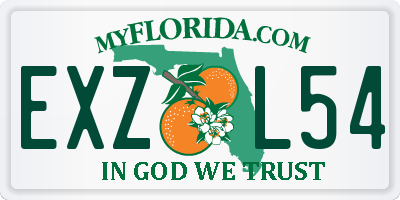 FL license plate EXZL54