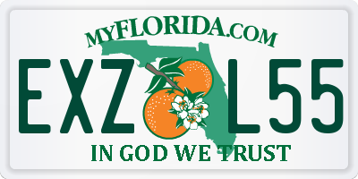 FL license plate EXZL55