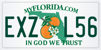 FL license plate EXZL56