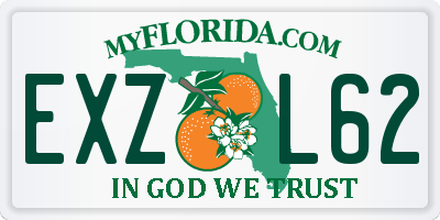 FL license plate EXZL62