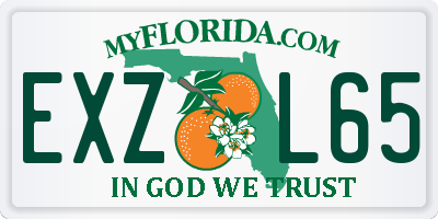 FL license plate EXZL65