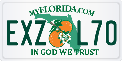 FL license plate EXZL70