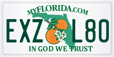 FL license plate EXZL80