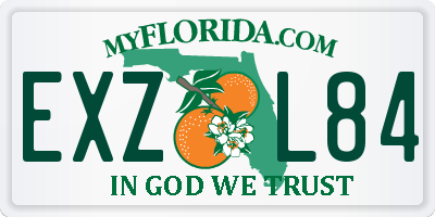 FL license plate EXZL84