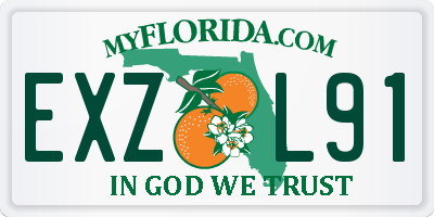 FL license plate EXZL91