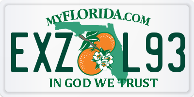FL license plate EXZL93