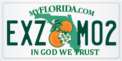 FL license plate EXZM02