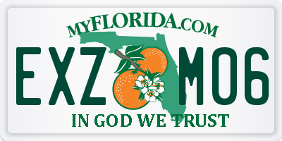 FL license plate EXZM06