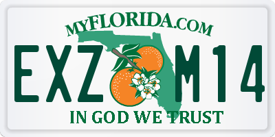 FL license plate EXZM14