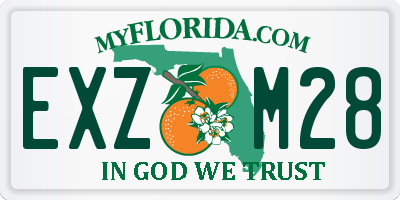 FL license plate EXZM28