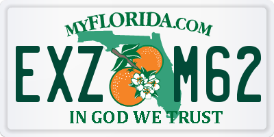 FL license plate EXZM62