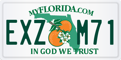 FL license plate EXZM71