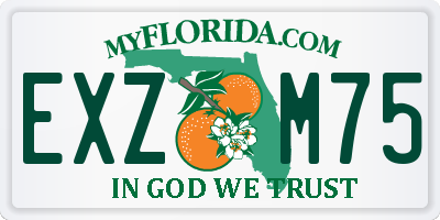 FL license plate EXZM75