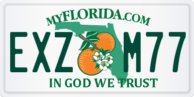 FL license plate EXZM77